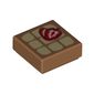 Tile 1 x 1 with Waffle, Strawberries print