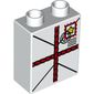 Duplo Brick 1 x 2 x 2 with Bottom Tube with Parcel Print