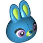Minifig Head Special, Bunny with Lavender Eyes, Lime Nose and Ears