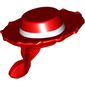 Hair and Hat, Cowboy, with Ponytail Red and White Belt Print