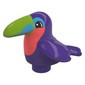Duplo Animal Bird / Toucan with Dark Azure and Coral Beak and Lime Chest Print