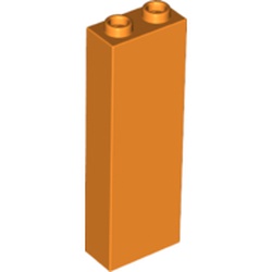 LEGO part 46212 Brick 1 x 2 x 5 without Side Supports in Bright Orange/ Orange
