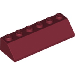 LEGO part 23949 Slope 45° 2 x 6 in Dark Red