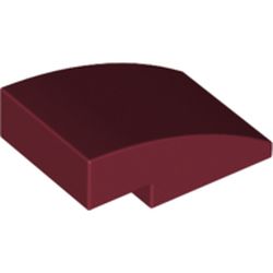 LEGO part 24309 Slope Curved 3 x 2 No Studs in Dark Red