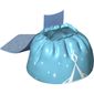 Duplo Cape and Skirt with White Lines and Stars on Medium Azure Background Print