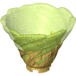 Cone Reverse, Spinner, with Marbled Glitter Trans-Bright Green Pattern