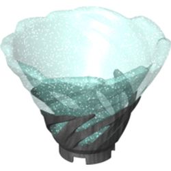 Cone Reverse, Spinner, with Marbled Glitter Trans-Light Blue Pattern