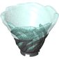 Cone Reverse, Spinner, with Marbled Glitter Trans-Light Blue Pattern