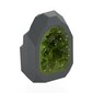 Geode / Rock with Glitter Trans-Bright Green Crystal