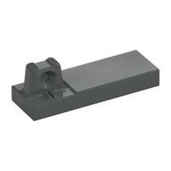LEGO part  PLATE 1X3 W/STUB/ALONG/U.P. in Dark Stone Grey / Dark Bluish Gray