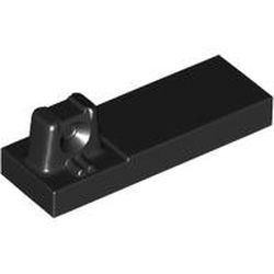 LEGO part  PLATE 1X3 W/STUB/ALONG/U.P. in Black