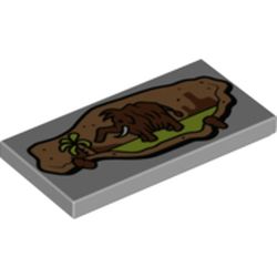 Tile 2 x 4 with Cave Painting of a Woolly Mammoth Print