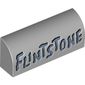 Brick Curved 1 x 4 x 1 1/3 No Studs with 'FLINTSTONE' Print