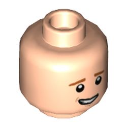 Minifig Head Ron Weasley, Reddish Brown Eyebrows, Worried, Oops