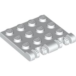 LEGO part ROOF 4X4 W. FORKS in White