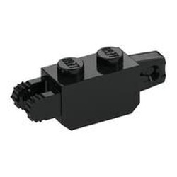 Hinge Brick 1 x 2 Locking with 1 Finger Vertical End and 2 Fingers Vertical End, 7 Teeth