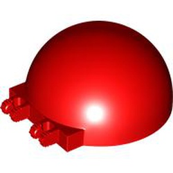 LEGO part DOME 47.84 W. COMBI HINGE in Bright Red/ Red