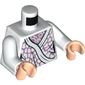 Torso Robe with Lavender Print, White Arms, Light Nougat Hands