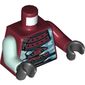 Torso, Odd Arms, Armor, White and Blue Icicles Print, Left Dark Red Arm, Right Light Aqua Arm, Black Hands