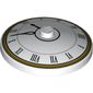 Dish 4 x 4 Inverted [Radar] with Clock with Roman Numerals, 5 to 12 print