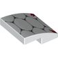 Slope Curved 2 x 2 x 2/3 with Black Hexagon Pattern, Red Flames print