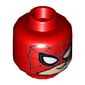 Minifig Head Spider-man, Mask, Raised, Uncovered Mouth, Smile / Smirk