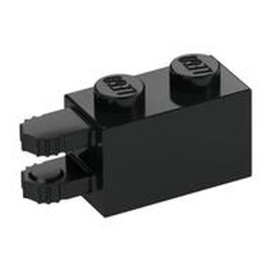 Hinge Brick 1 x 2 Locking with 2 Fingers Horizontal End, 7 Teeth
