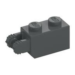 Hinge Brick 1 x 2 Locking with 2 Fingers Vertical End, 7 teeth