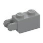 Hinge Brick 1 x 2 Locking with 2 Fingers Vertical End, 7 teeth