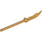 Weapon Naginata with Rubber Tip, Marbled Trans-Orange Pattern