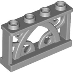 Fence Ornamented 1 x 4 x 2 with 4 Studs