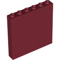 LEGO part 59349 WALL ELEMENT 1x6x5, ABS in Dark Red