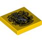 Tile 2 x 2 with Hufflepuff Crest print