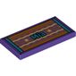 Tile 2 x 4 with Medium Azure "Mia" on Throw-rug print