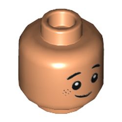Minifig Head Hudson Harper, Freckles, Crooked Smile