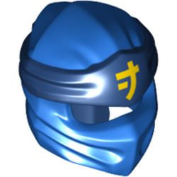 Wrap with Long Back Knot, Dark Blue Band Pattern with Yellow Asian Symbol print