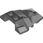 Wedge 4 x 4 Fractured Polygon Top with Light Bluish Gray Facets Print