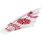 Sail, Scalloped, with Red Dragon Tail Print