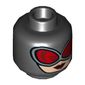 Minifig Head Catwoman, Goggles, Red Glasses, Red Lips, Open Mouth / Closed Mouth Print