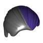 Hair Combed Back, Half Sided Purple print
