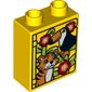Duplo Brick 1 x 2 x 2 with Bottom Tube with Toucan and Tiger Print