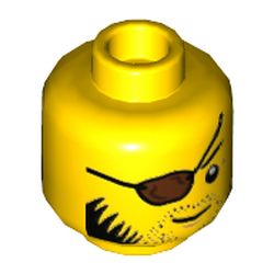 LEGO part 10052889 MINI HEAD, NO. 2949 in Bright Yellow/ Yellow