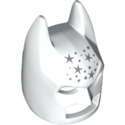Mask, Batman Cowl, Silver Stars, Dots print