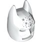 Mask, Batman Cowl, Silver Stars, Dots print