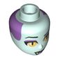 Minidoll Head Yellow Eyes, Purple Hair, Fangs (Vampire)