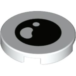 Tile Round 2 x 2 with Black Pupil, White Glare print