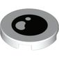 Tile Round 2 x 2 with Black Pupil, White Glare print