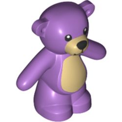 Animal, Bear / Teddy, Arms Down with Black Eyes, Nose and Mouth / Tan Belly and Jaw Print
