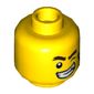 Minifig Head Douglas Elton (El Fuego), Winking Left Eye and Big Smile / Scared Print