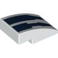Slope Curved 3 x 2 No Studs with Dark Blue Stripes, Droid Decoration